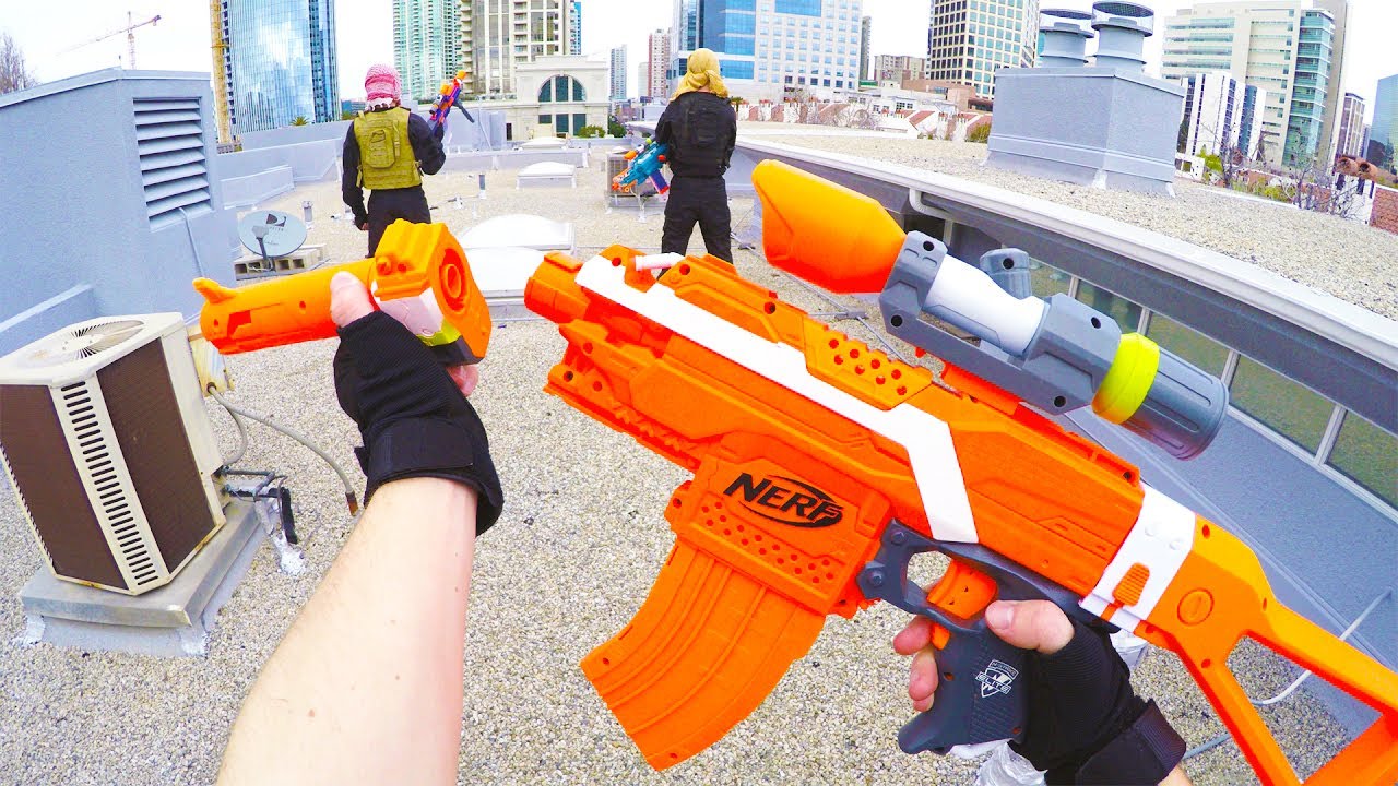 nerf gun battle videos