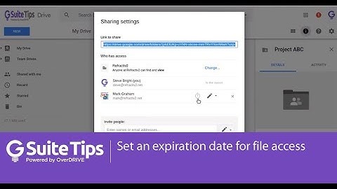 Set an expiration date for file access