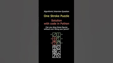One Stroke Puzzle: solution #graphs # #algorithms #coding #interview #puzzles