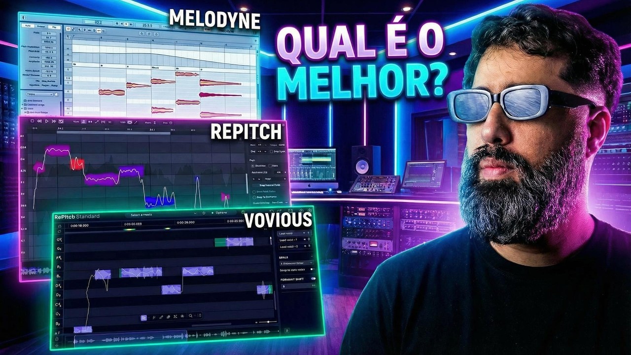 Melodyne, RePitch ou Vovious?  TESTE COMPARATIVO