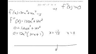 Find inflection points and intervals of concavity given a function