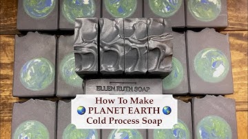 How to Make PLANET EARTH 🌏  Cold Process Soap w/ No-stick PVC embed mold | Ellen Ruth Soap