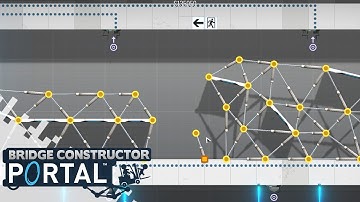 BRIDGE CONSTRUCTOR PORTAL - Level 44 to 46! (Gameplay)