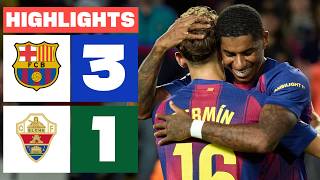 Fc Barcelona 3 - 1 Elche Cf Resumen Laliga Ea Sports