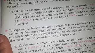 الانجليزية اارابعة متوسط sequencing steps in recipes and arguments in an argumentative text page113