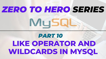 LIKE OPERATOR IN MYSQL [MARATHI] | MYSQL ZERO TO HERO SERIES