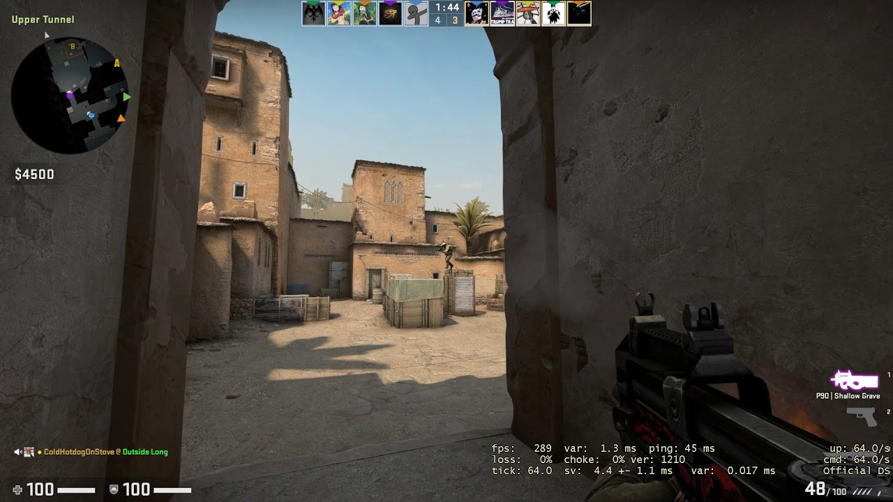 P90 Rush B Dust Two Works out.