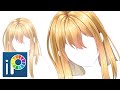 Tutorial colloring rambut di ibis paint x