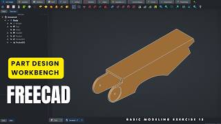 FreeCAD Part Design Workbench Tutorial | Basic  Modeling Exercise | Parametric Design Step-by-Step