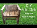 Making a Chair From Pallets / Paletten Koltuk Yapımı / Armchair Diy Wood / Wooden Chair Design Ideas