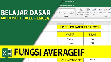 Cara Menggunakan AVERAGEIF di Excel | Belajar Rumus Rata-Rata dengan Syarat