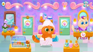 Bubbu My Lovely Pet Cat | Gameplay Of Virtual Pet Game | Beauty Salon - Kitchen - Bed screenshot 4