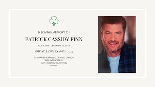 Patrick Cassidy Finn Funeral: January 16th at 12 PM St. Charles Borromeo