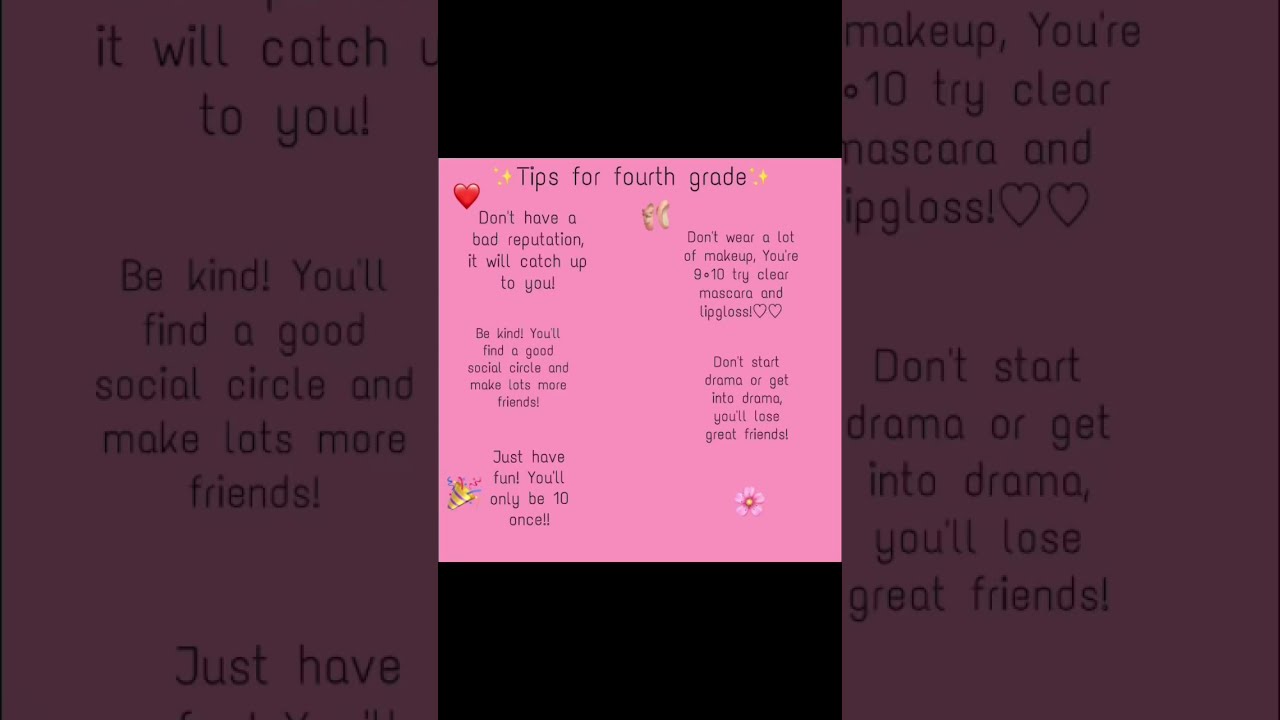Tips For 4th Grade Preppyyyy Aesthetic Fun Fyp Viral 4thgrade Bekind