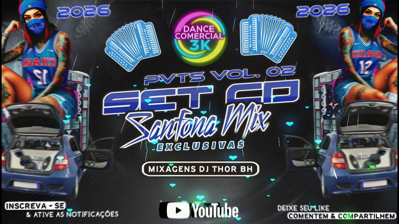 SET CD SANFONA MIX PVTS VOL.2  ESPECIAL #2026 ((( REMIX DJ THOR BH ))) TRACKS INTEIRAS