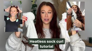 Highly requested VIRAL Sock curls tutorial✨