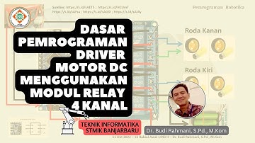 Dasar Memrogram Driver Motor menggunakan modul Relay 4 kanal | Teknik Informatika | STMIK Banjarbaru
