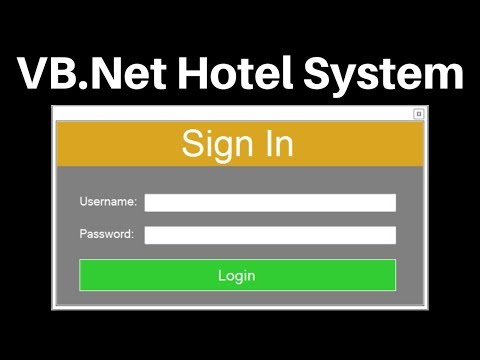 Hotel Management System Project In VB.Net - Visual Basic .Net Project Overview