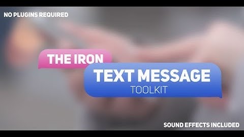 Text Message Kit (After Effects template)