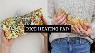 DIY RICE HEATING PAD | DIY MICROWAVABLE RICE BAG | EASY SEWING PROJECT