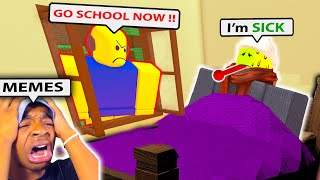 Roblox NEED MORE HEAT Funny Moments [New Endings] | Can We SKIP SCHOOL In ROBLOX!? | Bacon Strong