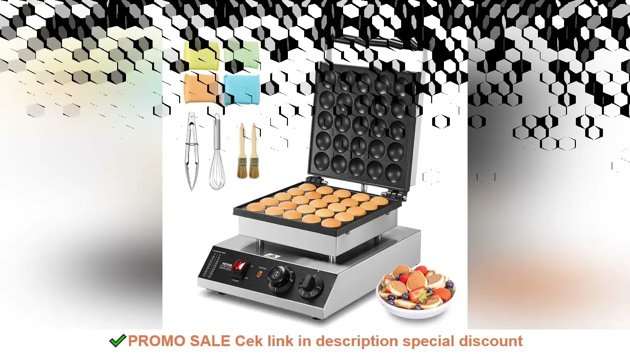 SucceBuy Electric Waffle Maker 25PCS Mini Dutch Pancake Maker Dorayaki Machine Waffreras Kitchen Hom