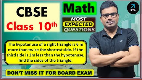 The hypotenuse of a right-angled triangle is 6 cm more than twice its shortest side. If third side