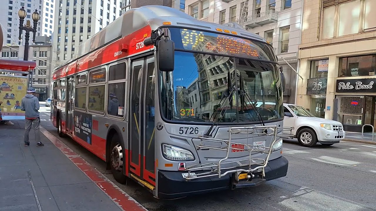 Rare!) SF Muni: 2018 New Flyer XT40 #5726 on 30S Stockton (IB to