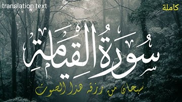 سورة القيامة تلاوة مؤثرة كلها هدوء ♥ وراحة نفسية | Surah Al-Qiyamah