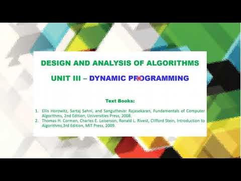 Design and Analysis of Algorithms - Dynamic Programming - Introduction ...