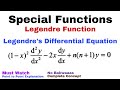 28. Legendre Function | Legendre's Differential Equation | Complete Concept