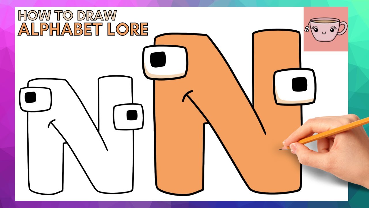 How To Draw Alphabet Lore - Letter N