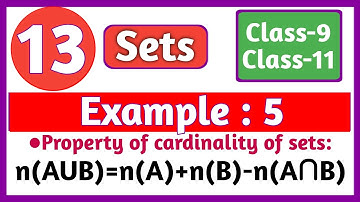Class 9 Sets Maths 1 Chapter 1 Practice set 1.4 Example 5 @pramodchinchole