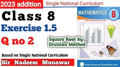 Class 8 Exercise 1.5   Q no 2 Single National Curriculum Maths SNC Ex 1.5 8th Sir Nadeem Munawar