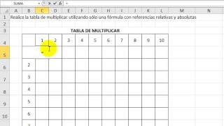 Excel 2010 Básico Ejercicio 12 - Tabla de multiplicar screenshot 5