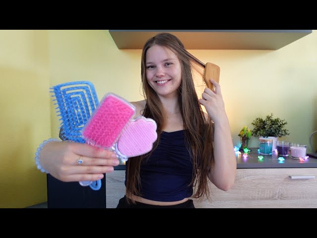 ASMR Hair Brushing with Wet Hair 💖 (Soft Spoken) | 11 Different Hair Brushes