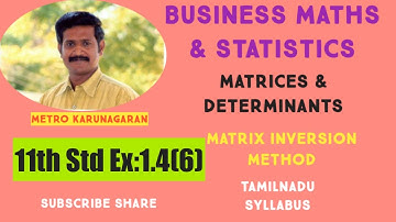 11th Std BM Ex.1.4(6) You are given transaction matrix for a two sector economy. Write technology ma