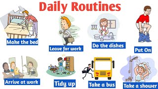 Daily Routines vocabulary | Daily Routines In English | my Daily Routine - Vocabulary