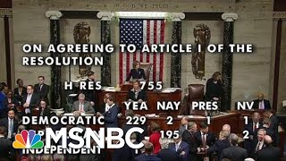 Donald Trump Impeached; Congress Passes Both Articles | Rachel Maddow | MSNBC