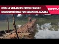 Odisha News | Villagers In Mayurbhanj Cross A Fragile Bamboo Bridge To Reach Schools, Markets