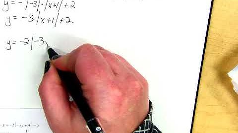 Graphing Harder Absolute Value Graphs