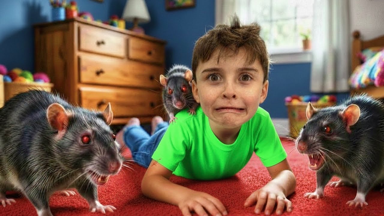 ESLEM YUSUF EVİMİZİ FARE BASTI !? EYVAH ANNEM ÇOK KORKTU BABAM BAYILDI !?