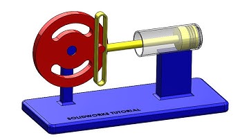 ⚡ SOLIDWORKS TUTORIAL #6 || Make a scotch yoke mechanism with motion in Solidworks.