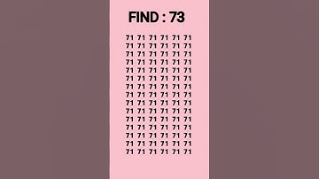 Find the odd number 👉 73 within 7 seconds #shorts #youtubeshorts #maths