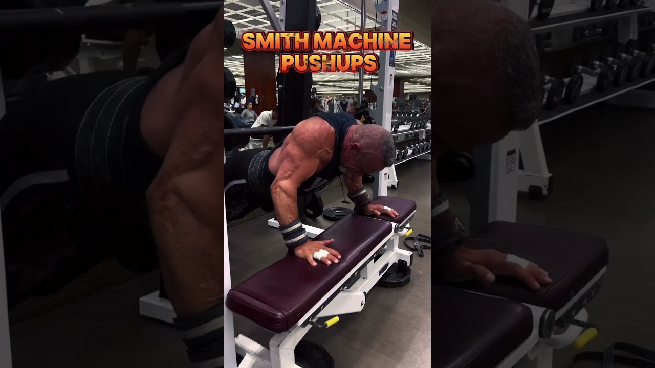 CHEST SMITH MACHINE PUSH-UPS #workout #motivation #muscle #exercise #pushups