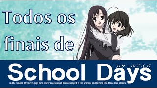 Todos os finais de School Days (HQ e LxH)