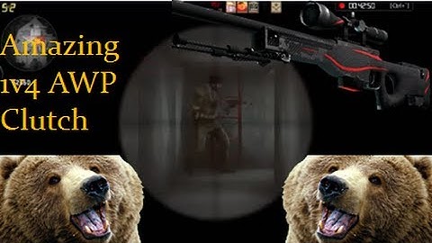 Amazing AWP 1v4 clutch - CS:GO