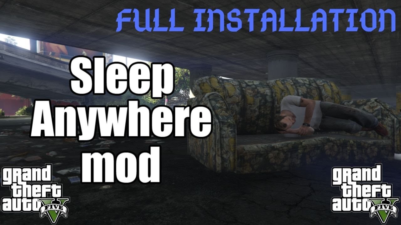 How To Download And Install Sleep AnyWhere Mod In Gta 5 | Gta 5 Mods