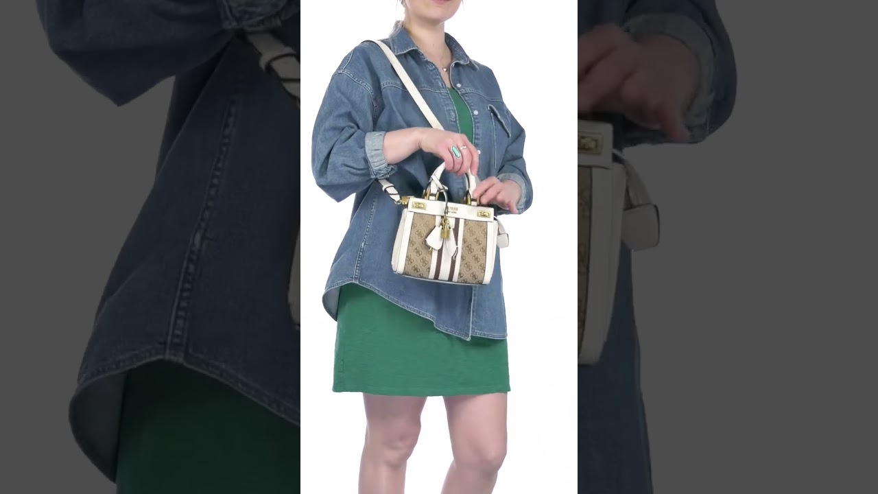 GUESS Katey Canvas Mini Satchel, Nero, One Size, Katey Mini Satchel : GUESS:  : Clothing, Shoes & Accessories