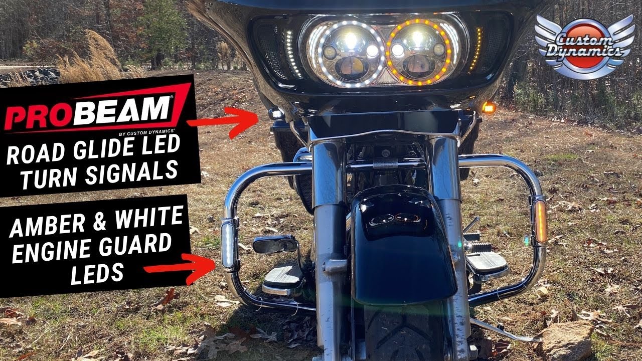Enhance Visibility Custom Dynamics Harley Engine Guard LEDs, image size:1280x720